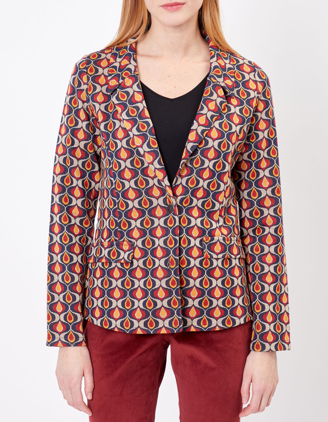 Jacquard knit suit jacket femme Princesse Nomade