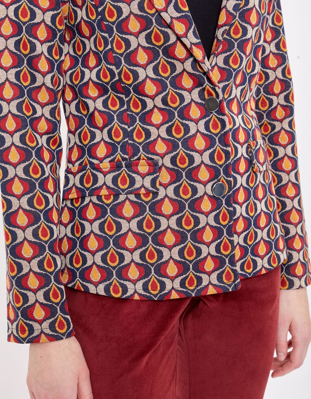 Jacquard knit suit jacket femme Princesse Nomade