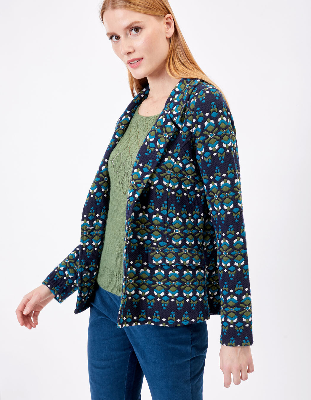 Jacquard knit suit jacket femme Princesse Nomade