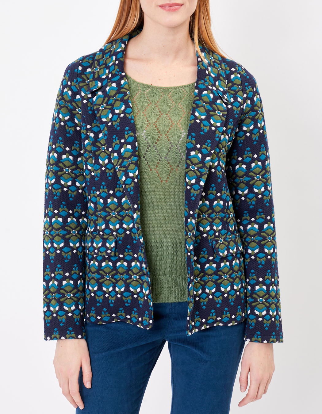 Jacquard knit suit jacket femme Princesse Nomade