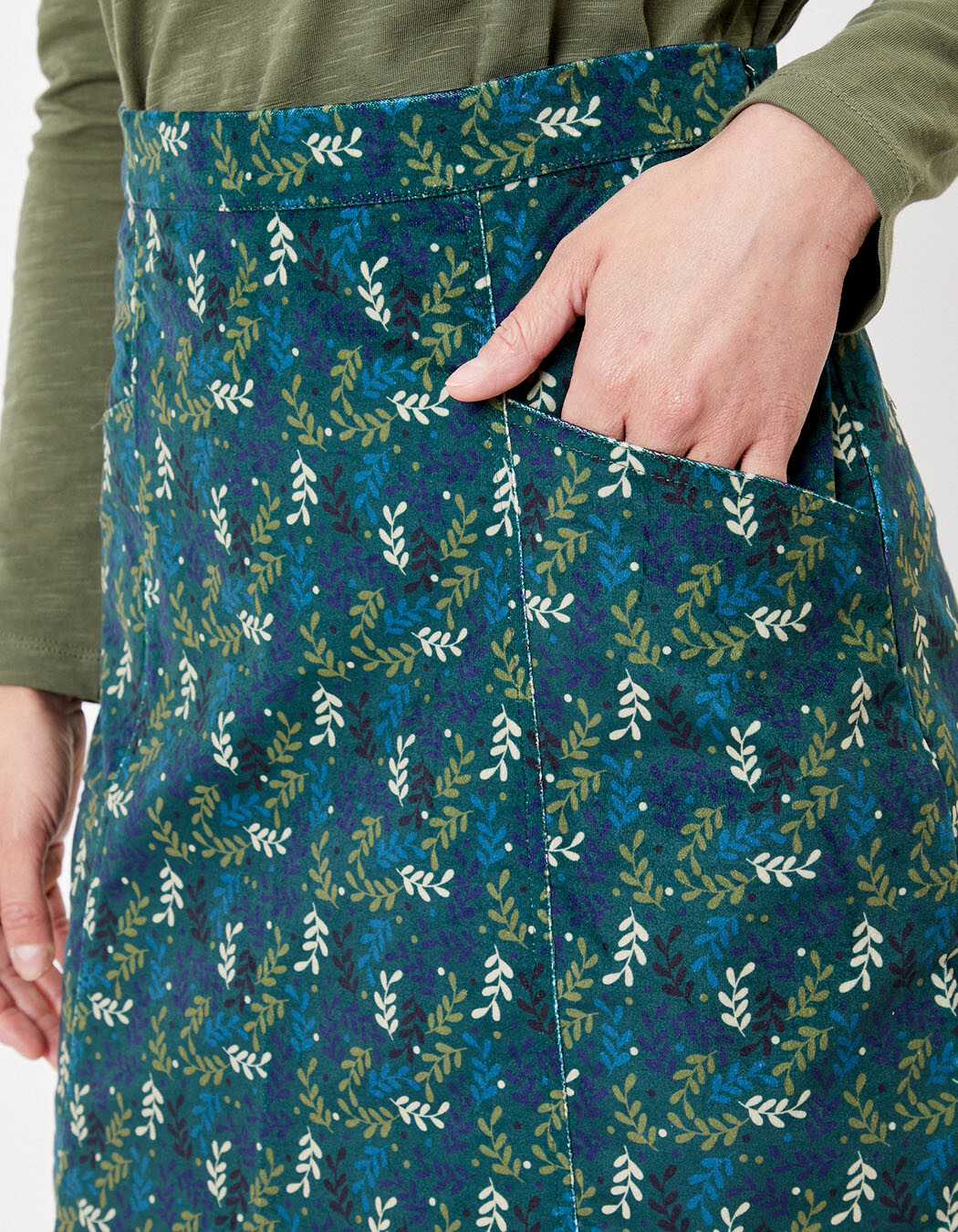 Flared cotton skirt femme La Fiancée