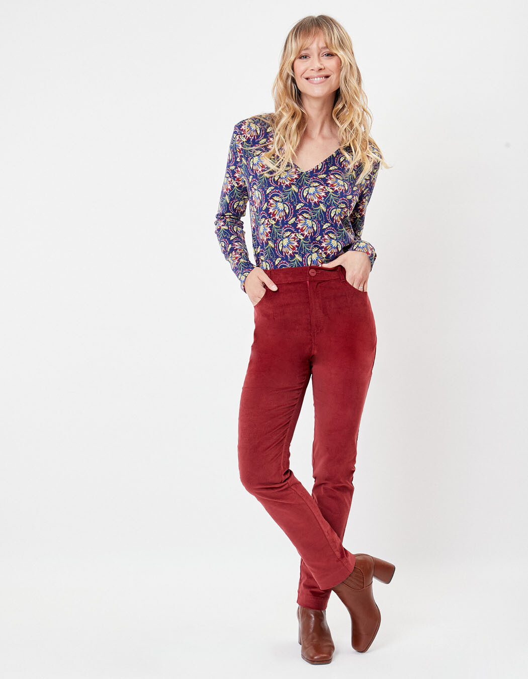 Stretch straight-leg trousers femme La Fiancée