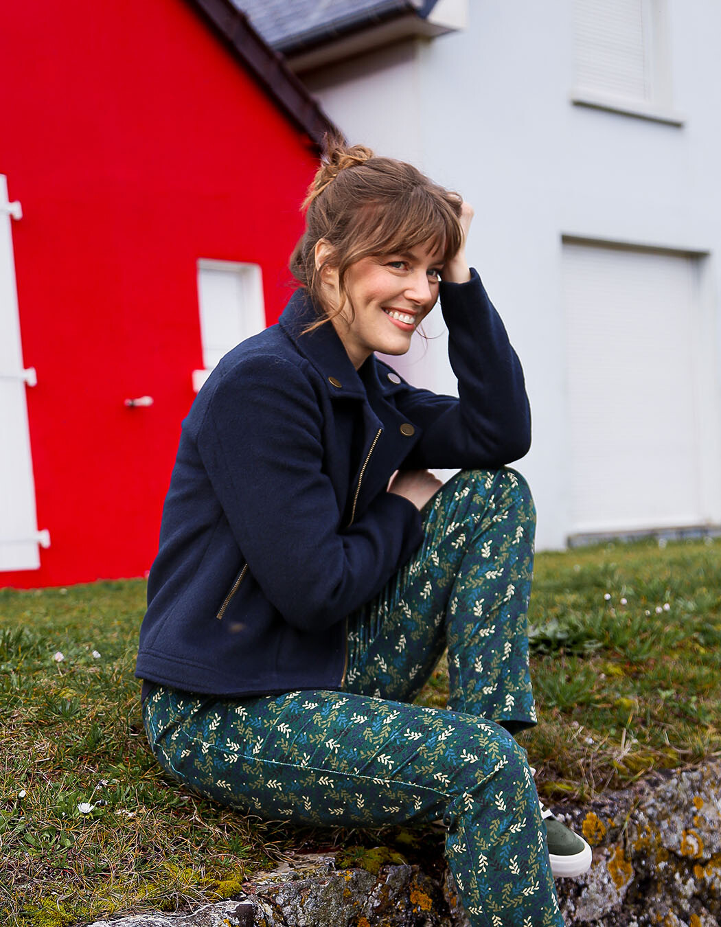 Stretch straight-leg trousers femme La Fiancée
