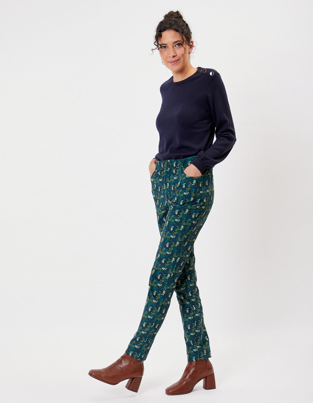 Stretch straight-leg trousers femme La Fiancée