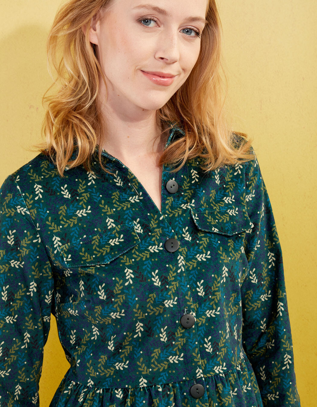 Printed velvet blouse dress femme La Fiancée