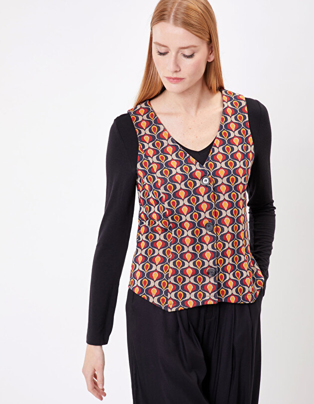 Retro knitted cardigan femme Princesse Nomade