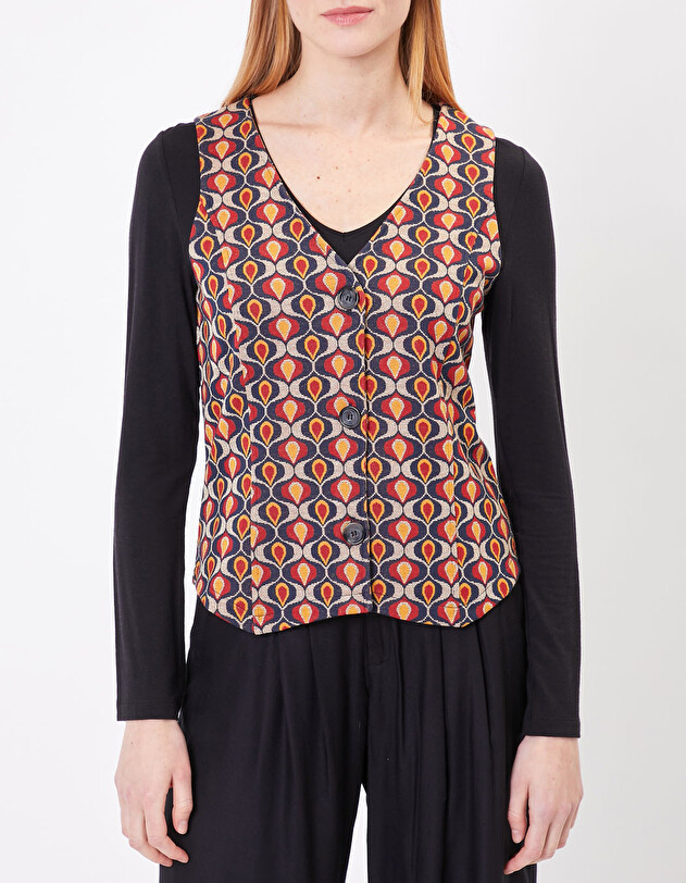 Retro knitted cardigan femme Princesse Nomade