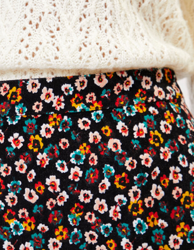 Short corduroy print skirt femme Princesse Nomade