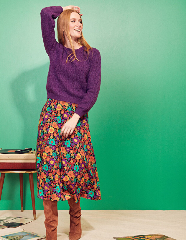 Plain knitted jumper femme Princesse Nomade