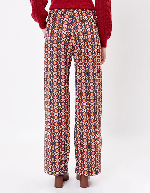 Wide-leg retro knitted trousers femme Princesse Nomade