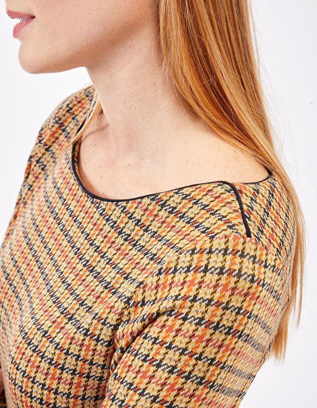 Long-sleeved jacquard knit dress femme Princesse Nomade