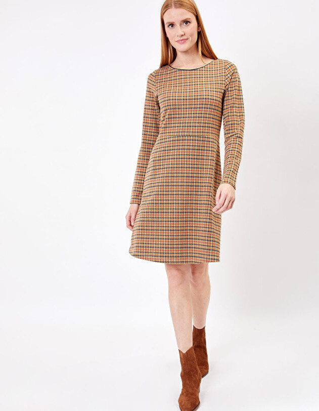 Long-sleeved jacquard knit dress femme Princesse Nomade