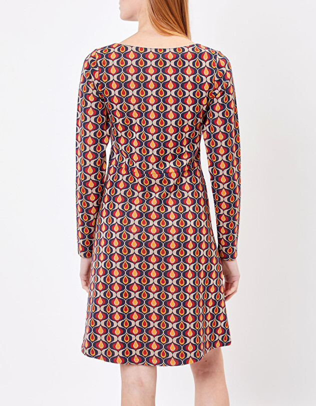 Long-sleeved jacquard knit dress femme Princesse Nomade
