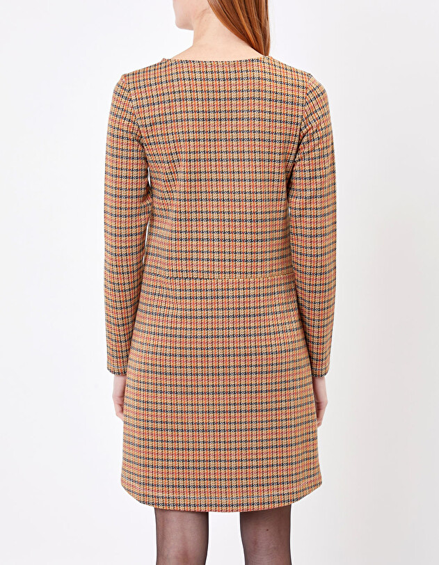 Jacquard knit straight dress with pockets femme Princesse Nomade