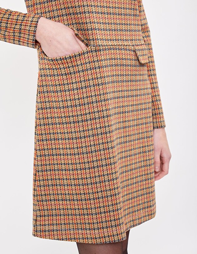 Jacquard knit straight dress with pockets femme Princesse Nomade