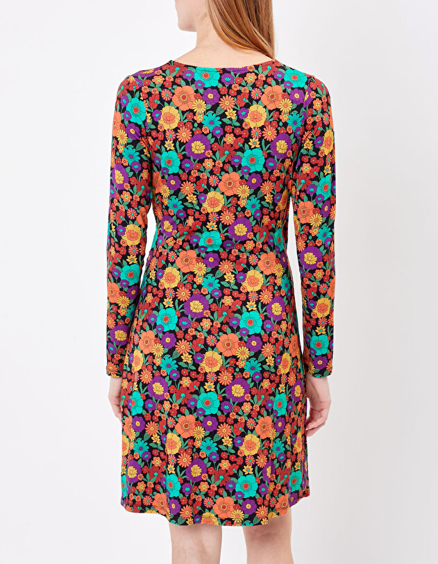 Fitted short dress in Ecovero jersey knit femme Princesse Nomade