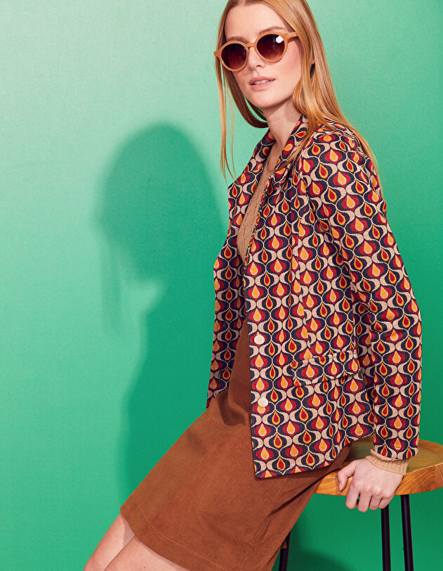 Jacquard knit suit jacket femme Princesse Nomade