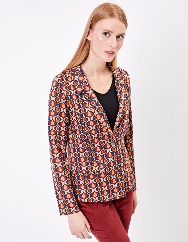 Jacquard knit suit jacket femme Princesse Nomade