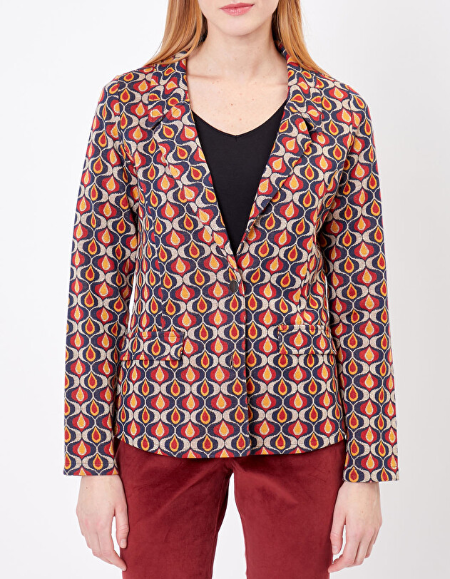 Jacquard knit suit jacket femme Princesse Nomade