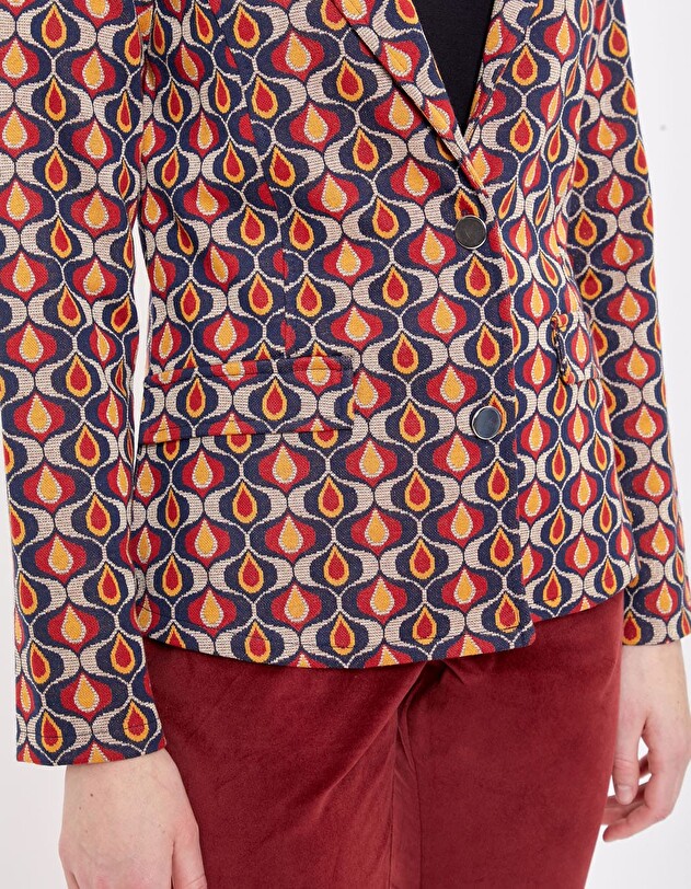 Jacquard knit suit jacket femme Princesse Nomade