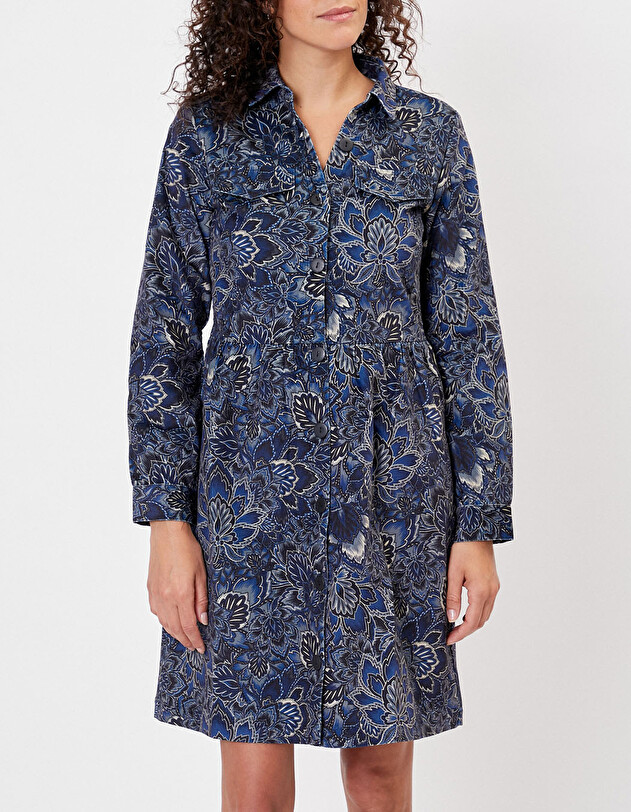 Printed velvet blouse dress femme La Fianc&eacute;e