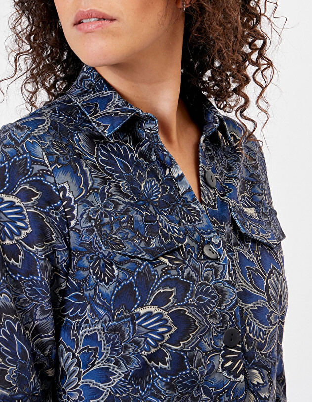 Printed velvet blouse dress femme La Fianc&eacute;e