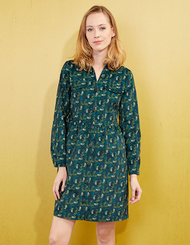 Printed velvet blouse dress femme La Fianc&eacute;e