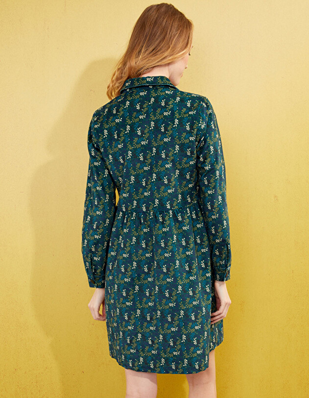 Printed velvet blouse dress femme La Fianc&eacute;e