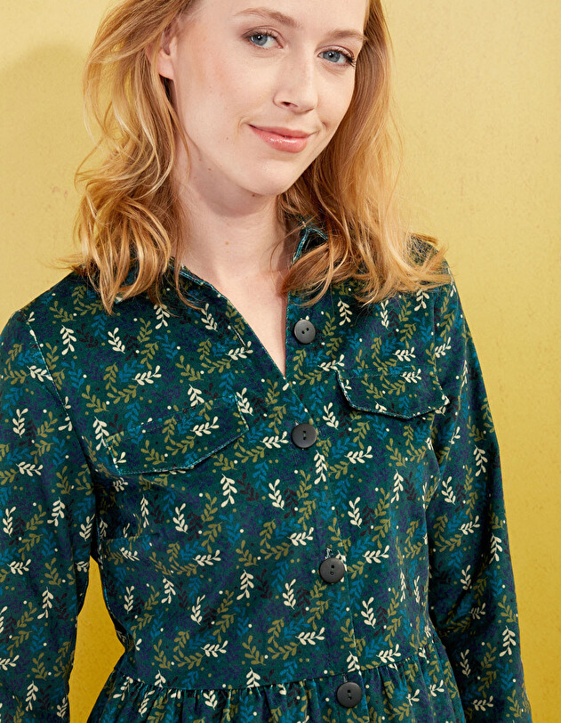 Printed velvet blouse dress femme La Fianc&eacute;e