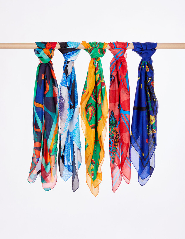 Printed silk scarf femme La Fianc&eacute;e