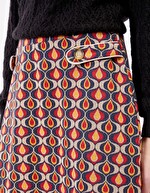 Retro jacquard knit skirt femme Princesse Nomade