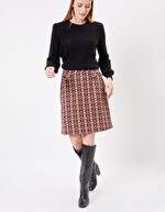 Retro jacquard knit skirt femme Princesse Nomade