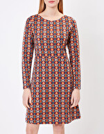 Long-sleeved jacquard knit dress femme Princesse Nomade