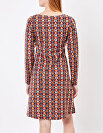 Long-sleeved jacquard knit dress femme Princesse Nomade
