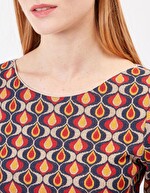 Long-sleeved jacquard knit dress femme Princesse Nomade