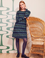 Long-sleeved jacquard knit dress femme Princesse Nomade