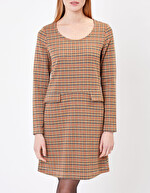 Jacquard knit straight dress with pockets femme Princesse Nomade