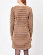 Jacquard knit straight dress with pockets femme Princesse Nomade