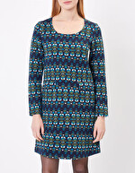 Jacquard knit straight dress with pockets femme Princesse Nomade