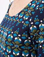 Jacquard knit straight dress with pockets femme Princesse Nomade