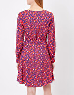 Fitted dress with retro print lining femme Princesse Nomade