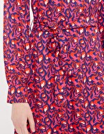 Fitted dress with retro print lining femme Princesse Nomade
