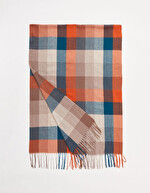 Rectangular Checked Scarf femme La Fiancée