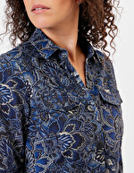 Printed velvet blouse dress femme La Fiancée