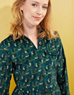 Printed velvet blouse dress femme La Fiancée