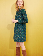 Printed velvet blouse dress femme La Fiancée