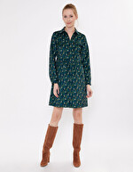 Printed velvet blouse dress femme La Fiancée