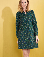 Printed velvet blouse dress femme La Fiancée