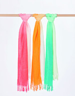 Rectangular linen stole femme La Fiancée