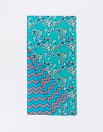 Mixed print organic cotton voile stole femme La Fiancée